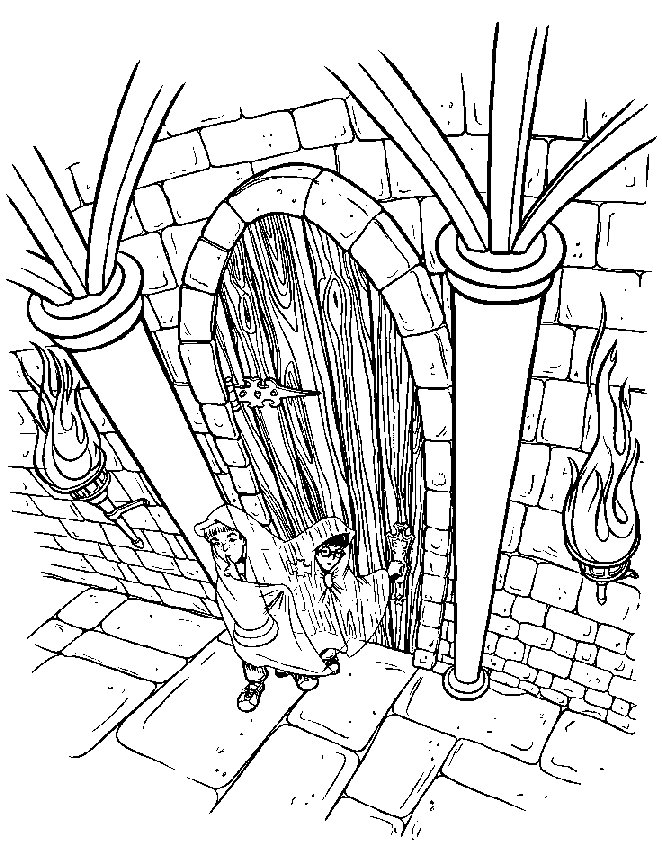 Plansa de colorat cu Harry Potter 6 160
